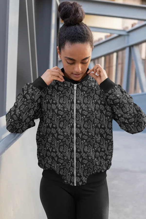 Black_Cotton_Bomber_Jacket_For_Women