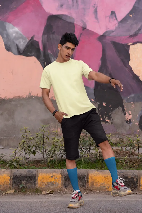 Beige_Cotton_Regular_Fit_T-Shirt_For_Men