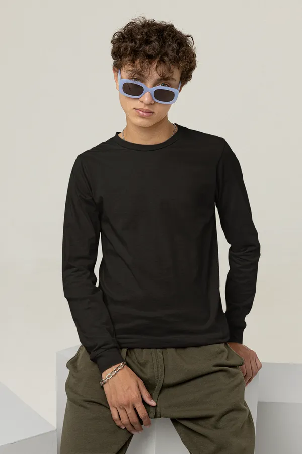 Black_Cotton_Regular_Fit_T-Shirt_For_Men