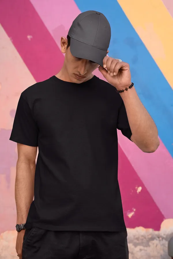 Black_Cotton_Regular_Fit_T-Shirt_For_Men