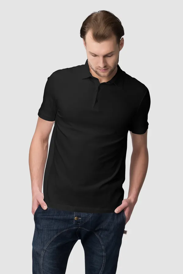 Black_Cotton_Regular_Fit_Polo_T-Shirt_For_Men