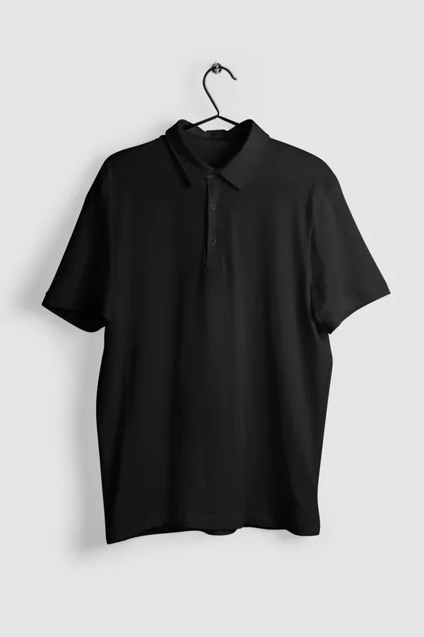 Black_Cotton_Regular_Fit_Polo_T-Shirt_For_Men