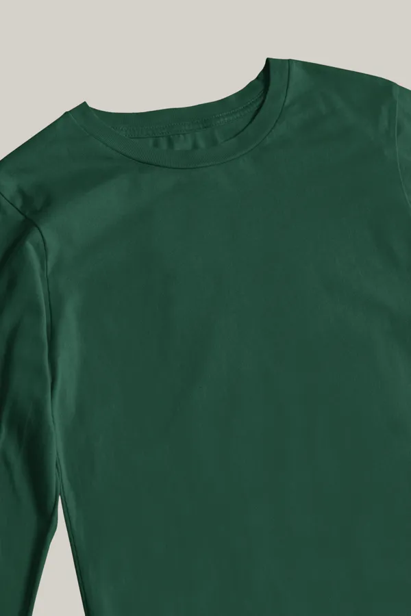 Bottle_Green_Cotton_Regular_Fit_T-Shirt_For_Men
