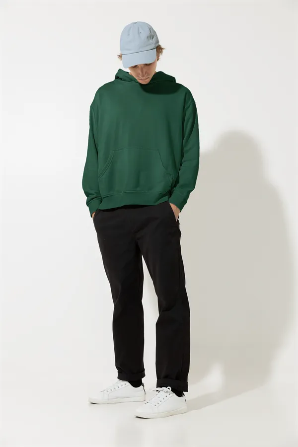 Bottle_Green_Cotton_Regular_Fit_Hoodie_For_Men