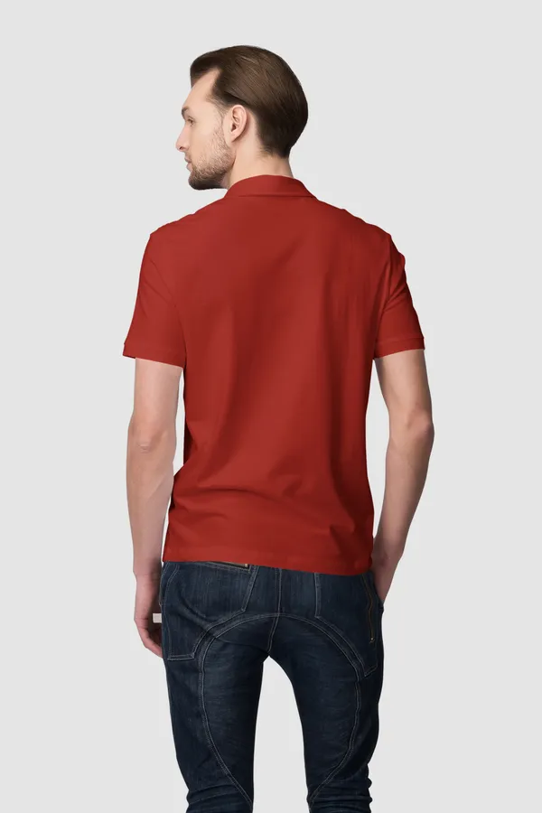 Brick_Cotton_Regular_Fit_Polo_T-Shirt_For_Men