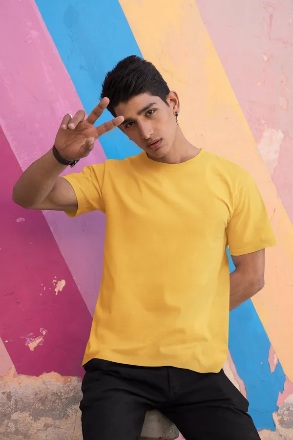 Golden_Cotton_Regular_Fit_T-Shirt_For_Men