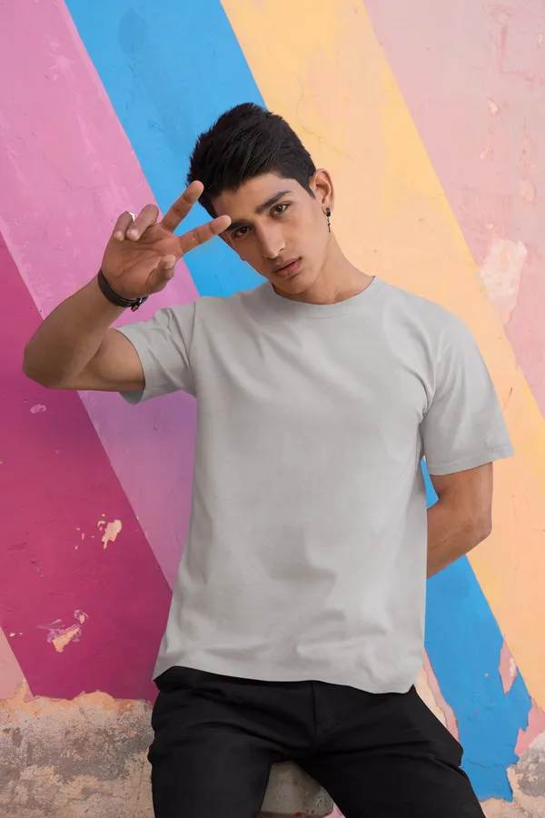 Grey_Cotton_Regular_Fit_T-Shirt_For_Men