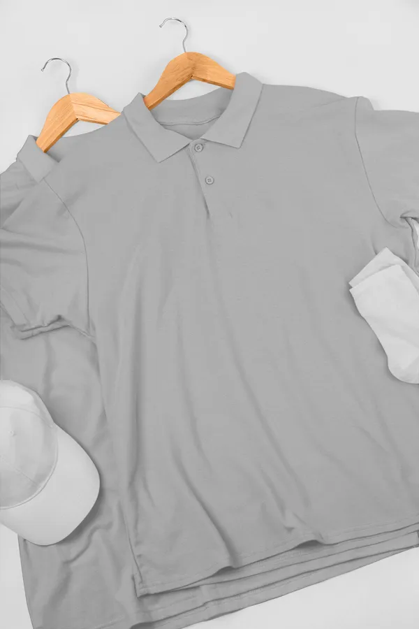 Grey_Cotton_Regular_Fit_Polo_T-Shirt_For_Men