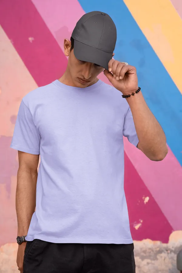 Lavender_Cotton_Regular_Fit_T-Shirt_For_Men