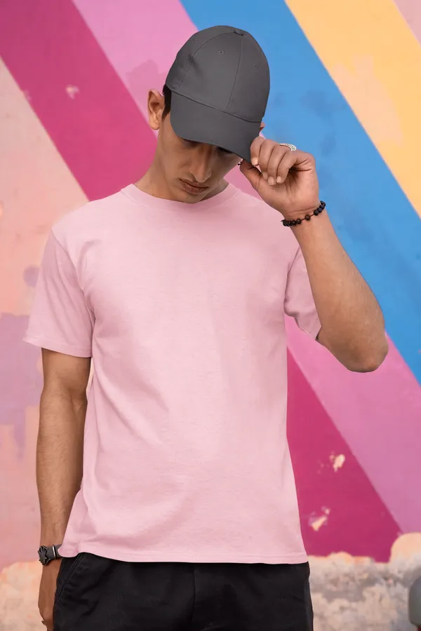 Light_Baby_Pink_Cotton_Regular_Fit_T-Shirt_For_Men