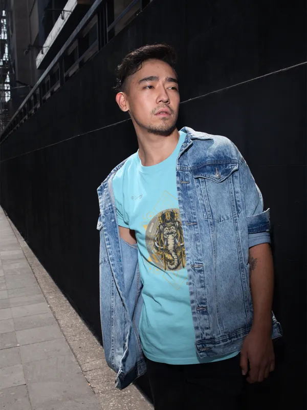 Sky_Blue_Cotton_Regular_Fit_T-Shirt_For_Men