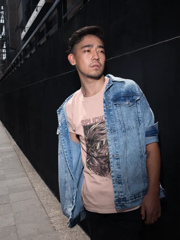 Pink_Cotton_Regular_Fit_T-Shirt_For_Men