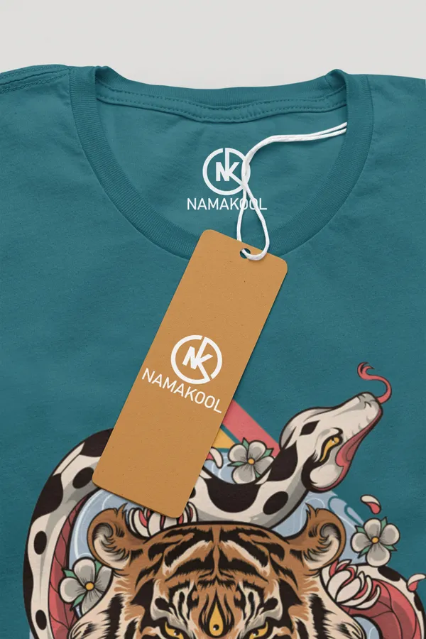 Petrol_Blue_Cotton_Regular_Fit_T-Shirt_For_Men
