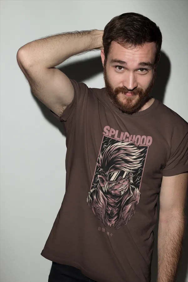 Brown_Cotton_Regular_Fit_T-Shirt_For_Men