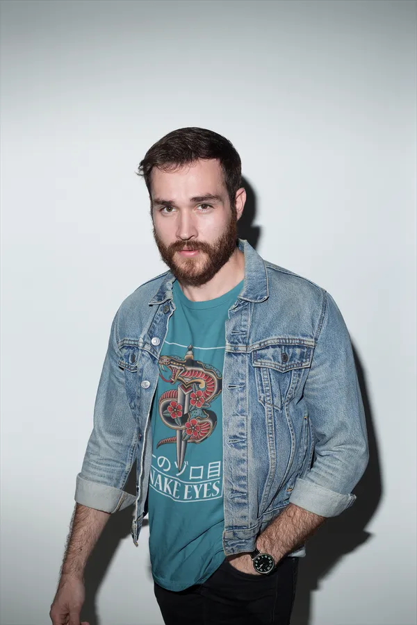 Teal_Cotton_Regular_Fit_T-Shirt_For_Men
