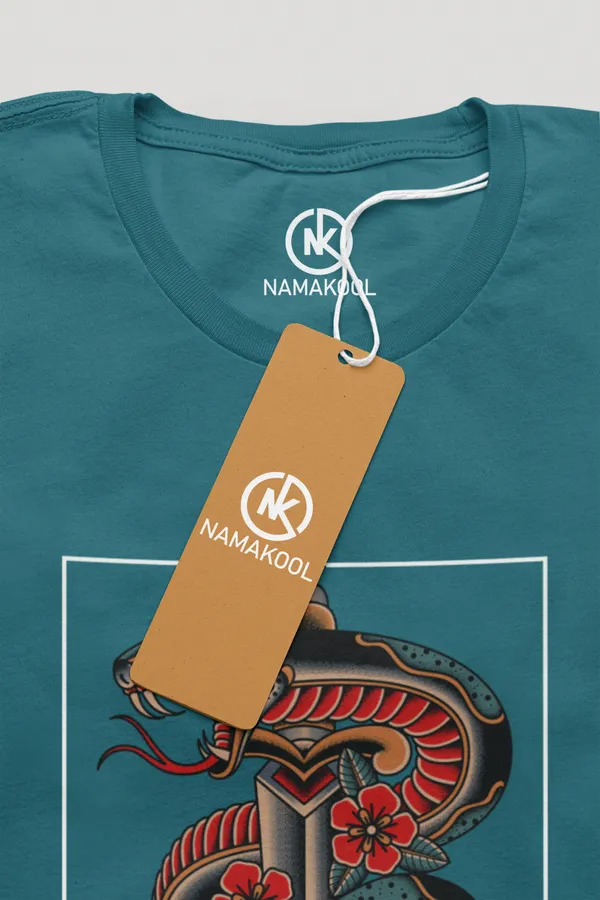 Teal_Cotton_Regular_Fit_T-Shirt_For_Men