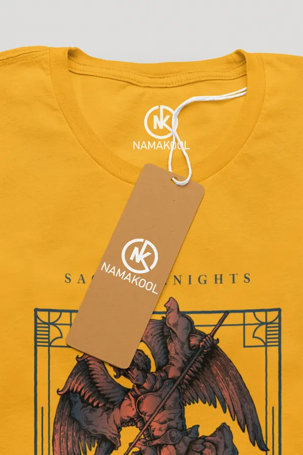 Yellow_Cotton_Regular_Fit_T-Shirt_For_Men