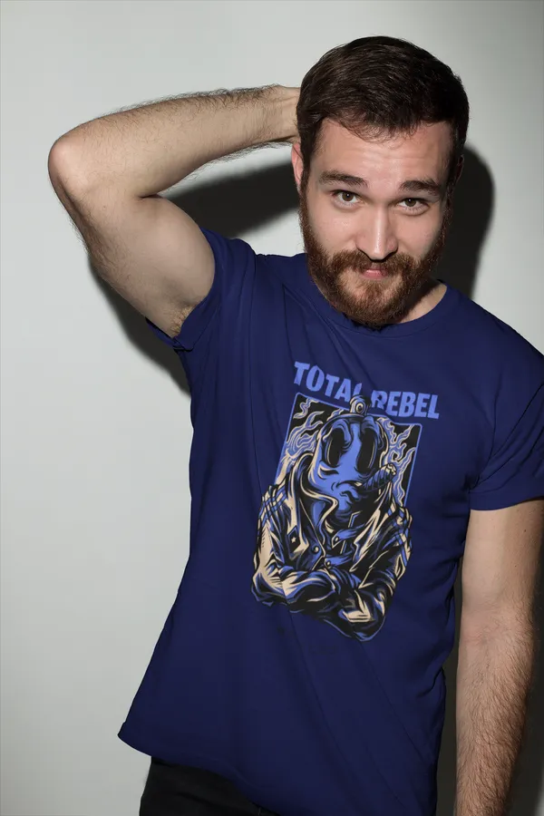 Blue_Cotton_Regular_Fit_T-Shirt_For_Men