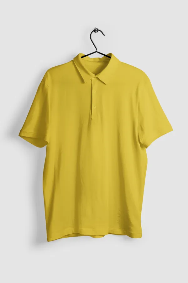 Mustard_Cotton_Regular_Fit_Polo_T-Shirt_For_Men