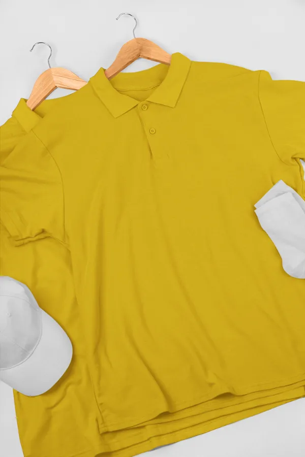 Mustard_Cotton_Regular_Fit_Polo_T-Shirt_For_Men