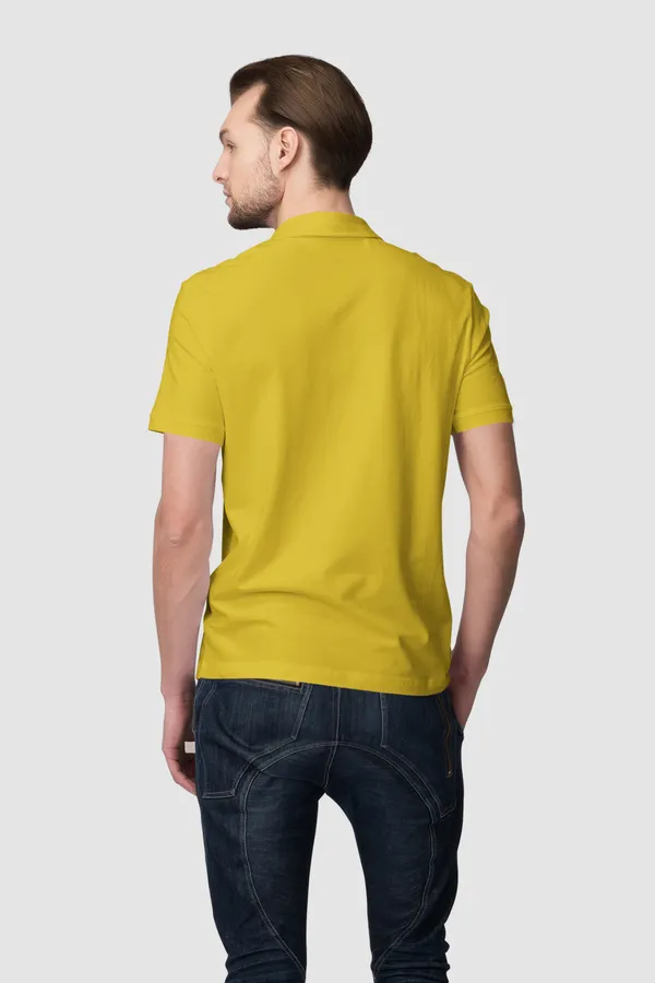 Mustard_Cotton_Regular_Fit_Polo_T-Shirt_For_Men