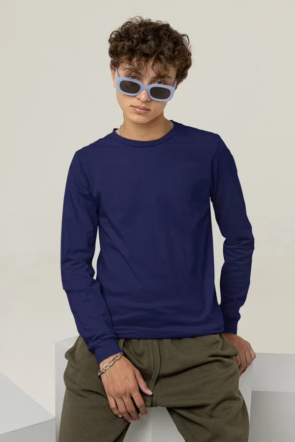 Navy_Cotton_Regular_Fit_T-Shirt_For_Men