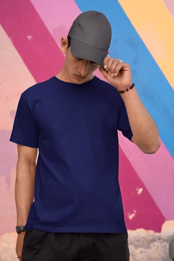 Navy_Cotton_Regular_Fit_T-Shirt_For_Men