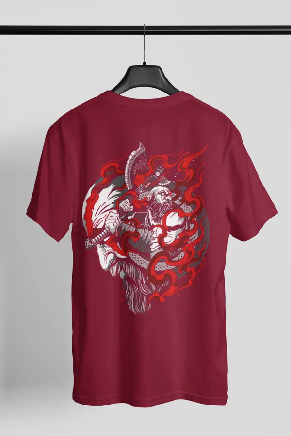 Hot_Pink_Cotton_Oversized_T-Shirt_For_Men