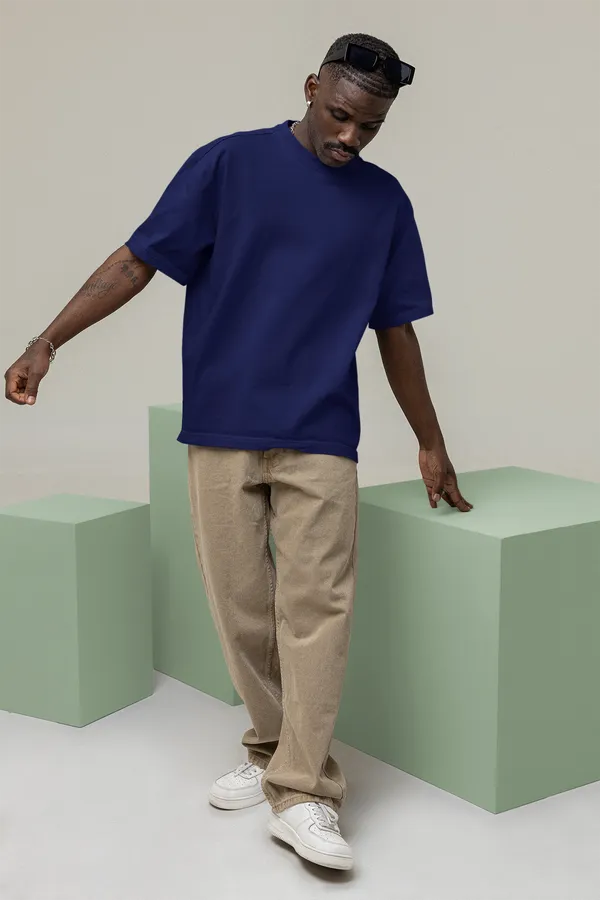 Blue_Cotton_Oversized_T-Shirt_For_Men