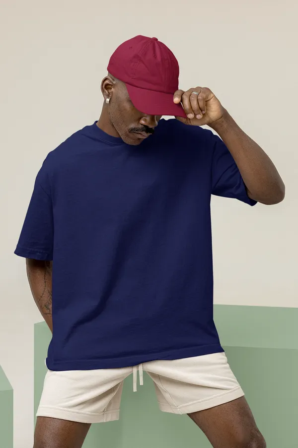 Blue_Cotton_Oversized_T-Shirt_For_Men