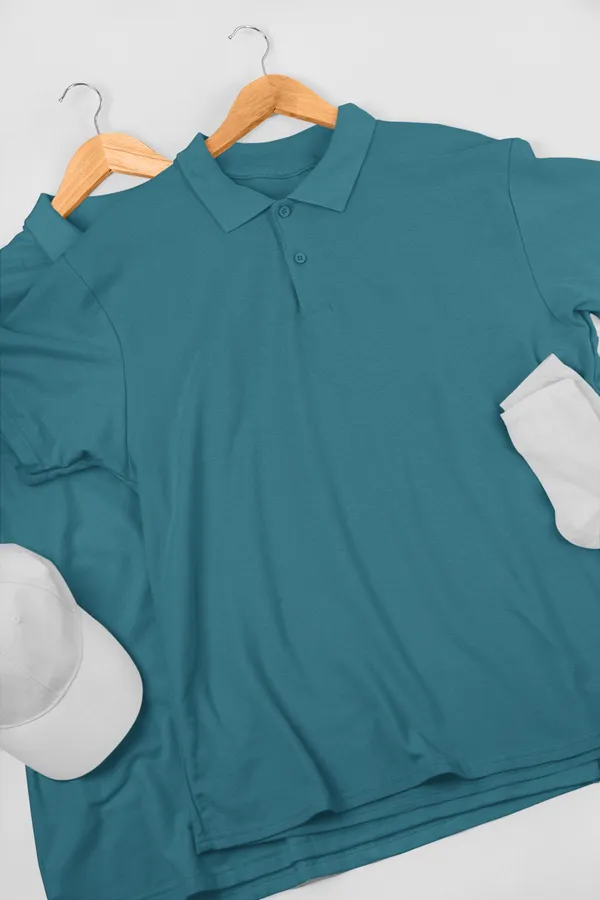 Petrol_Cotton_Regular_Fit_Polo_T-Shirt_For_Men