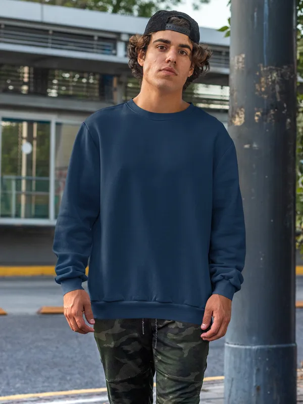 Navy_Blue_Cotton_Sweatshirt_For_Men