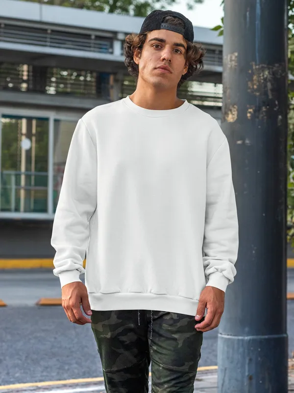 White_Cotton_Sweatshirt_For_Men