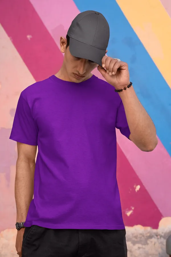 Purple_Cotton_Regular_Fit_T-Shirt_For_Men