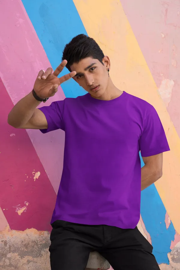 Purple_Cotton_Regular_Fit_T-Shirt_For_Men