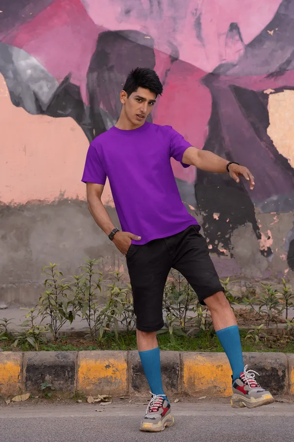 Purple_Cotton_Regular_Fit_T-Shirt_For_Men