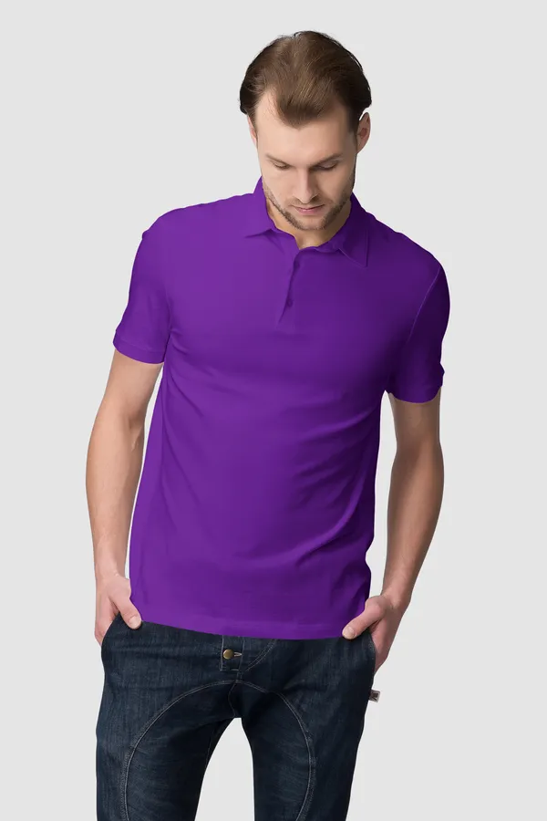 Purple_Cotton_Regular_Fit_Polo_T-Shirt_For_Men