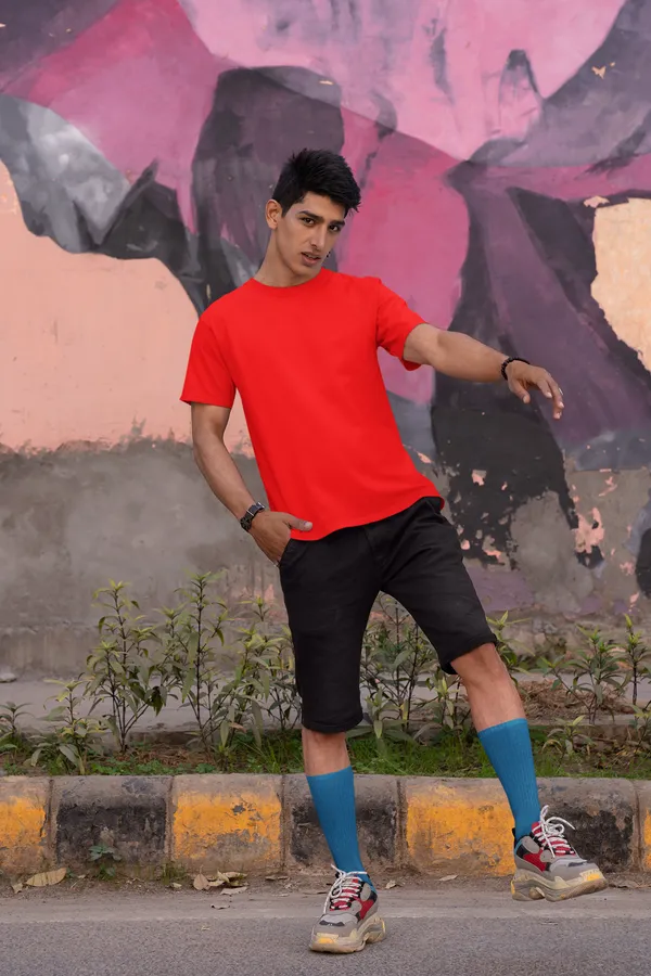 Red_Cotton_Regular_Fit_T-Shirt_For_Men
