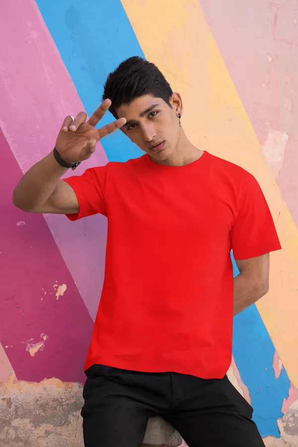 Red_Cotton_Regular_Fit_T-Shirt_For_Men