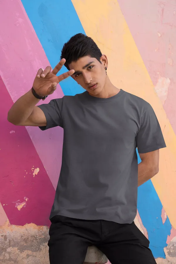 Steel_Grey_Cotton_Regular_Fit_T-Shirt_For_Men