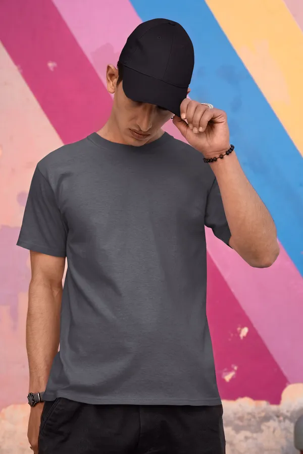 Steel_Grey_Cotton_Regular_Fit_T-Shirt_For_Men