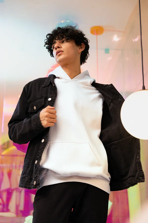 White_Cotton_Regular_Fit_Hoodie_For_Men