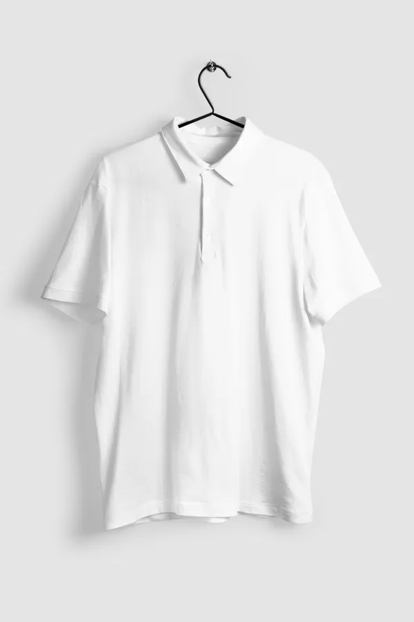 White_Cotton_Regular_Fit_Polo_T-Shirt_For_Men
