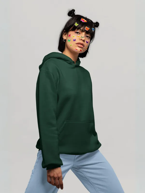 Bottle_Green_Cotton_Regular_Fit_Hoodie_For_Women