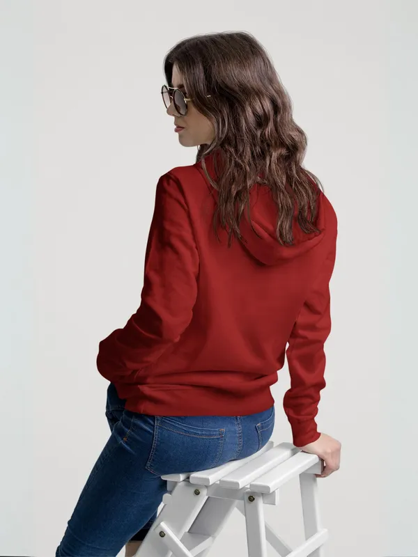 Maroon_Cotton_Regular_Fit_Hoodie_For_Women