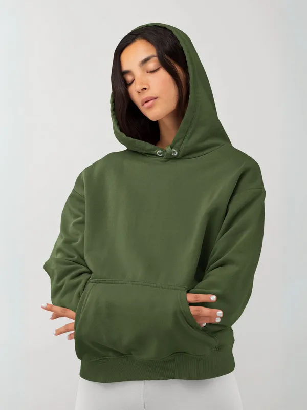 Olive_Green_Cotton_Regular_Fit_Hoodie_For_Women