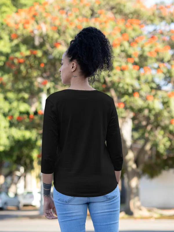Black_Cotton_Regular_Fit_T-Shirt_For_Women