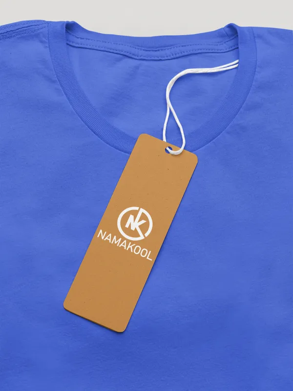 Royal_Blue_Cotton_Regular_Fit_T-Shirt_For_Women