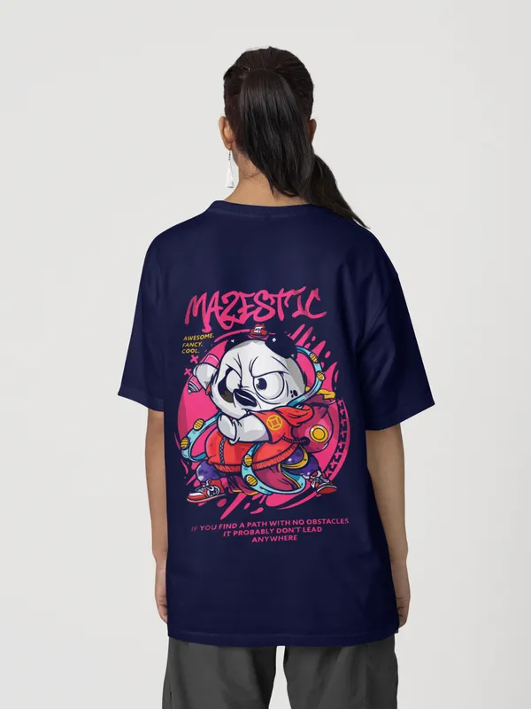 Navy_Blue_Cotton_Oversized_T-Shirt_For_Women