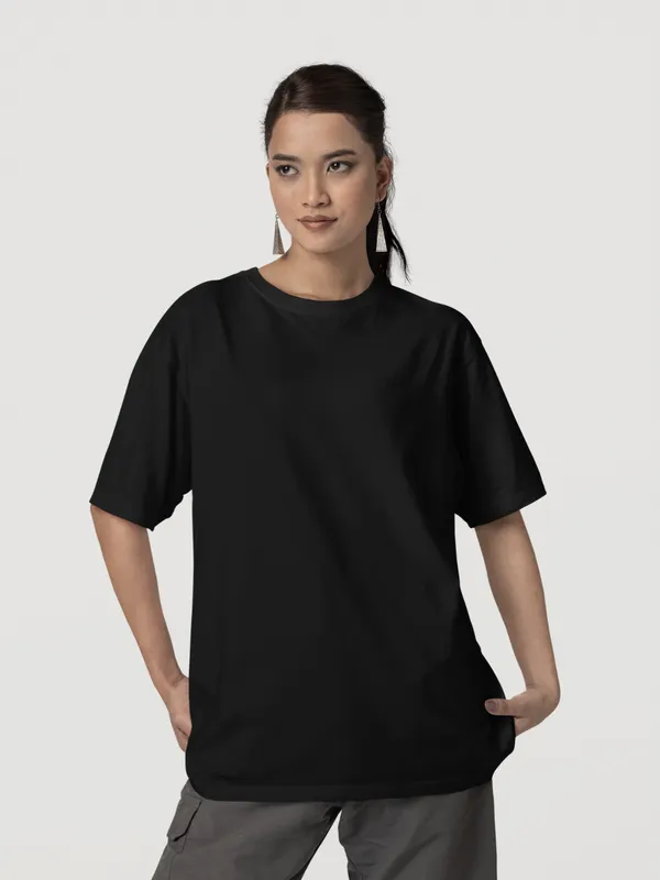 Black_Cotton_Oversized_T-Shirt_For_Women